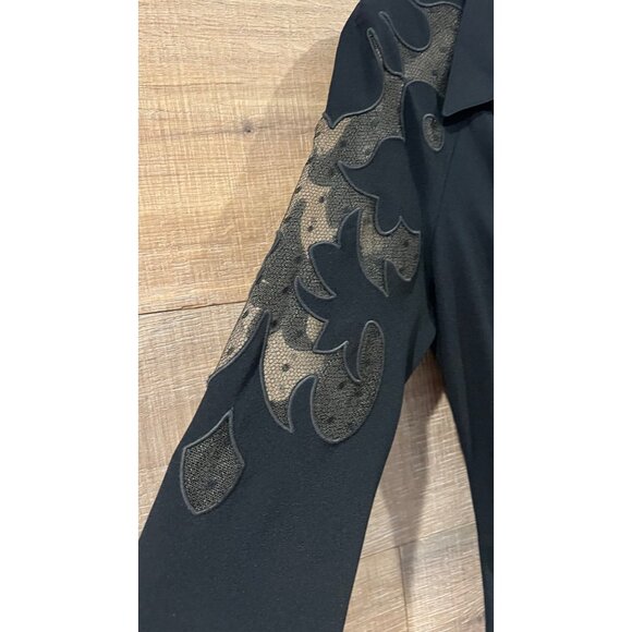 ETRO Cutout Tulle & Crepe Tie Front black Gown dress  6US / 42IT - Picture 9 of 16